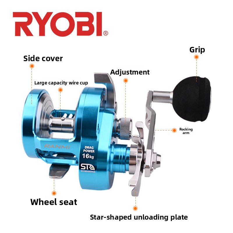 Max Drag 30KG Fishing Reel 5.2 - đánh giá và giá Reel Drag Knob